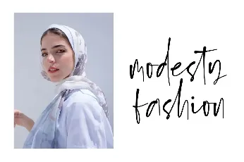 White Modesty font