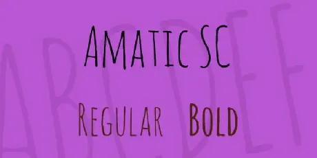 Amatic SC Script font