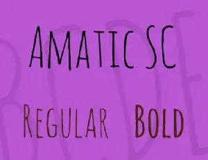 Amatic SC Script font