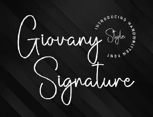 Giovany Signature font