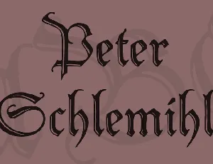 Peter Schlemihl font