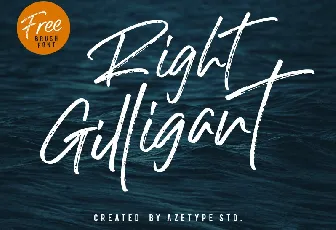 Right Gilligant Brush font