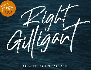 Right Gilligant Brush font