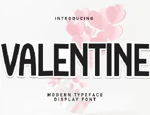 Valentine Display font