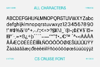 CS Cruise font