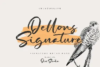 Dellons Signature Elegant Brush font