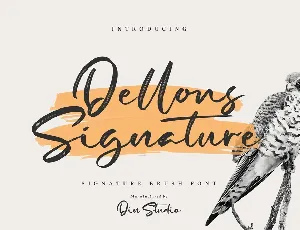 Dellons Signature Elegant Brush font