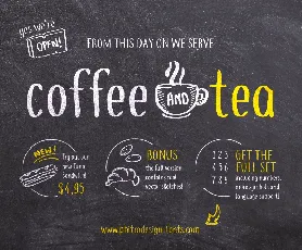 Coffee+Tea Free font