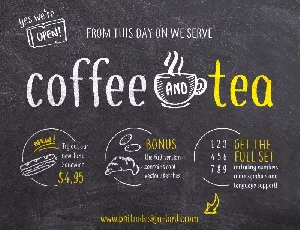 Coffee+Tea Free font