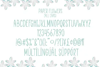 Paper Flowers Handwritten font