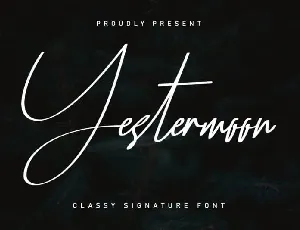 Yestermoon Signature Script font