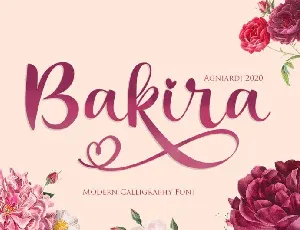 Bakira Modern Calligraphy font