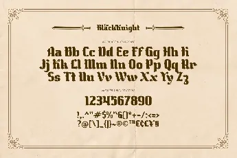 The Black Knight font