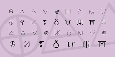 KR Wiccan Symbols font