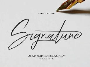 Signature Typeface font