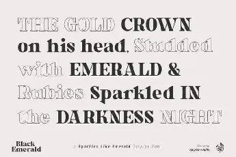 Black Emerald Serif font