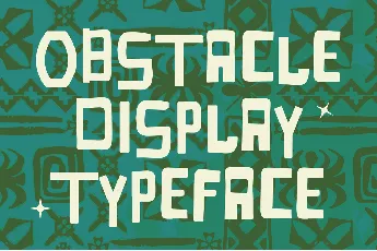 Obstacle Display font