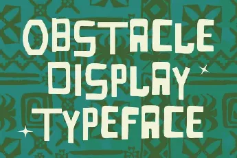 Obstacle Display font