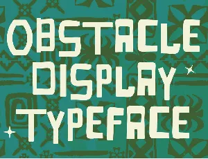 Obstacle Display font