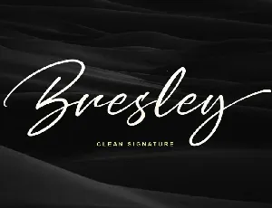 Bresley Clean Signature font