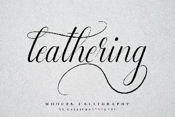 Leathering Modern Calligraphy font