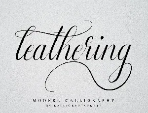 Leathering Modern Calligraphy font