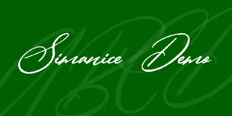 Simanice Demo font