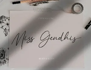 Miss Gendhis font