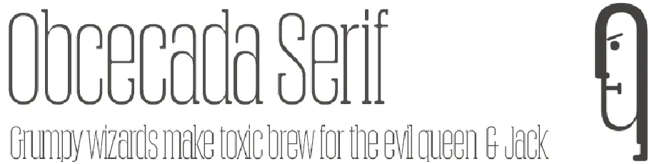 Obcecada Serif font