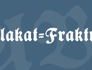 Plakat-Fraktur font