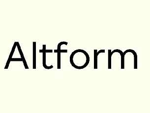 Altform Family font