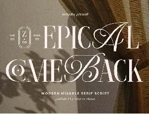 Epical Comeback font