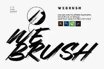 Webrush Brush font