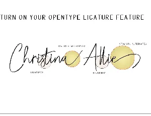 Christina Allie Script font