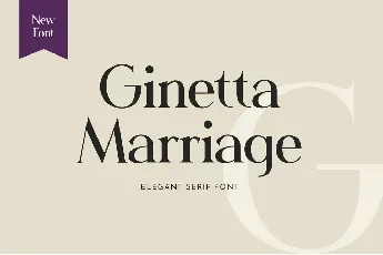 Ginetta Marriage font