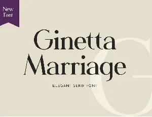 Ginetta Marriage font