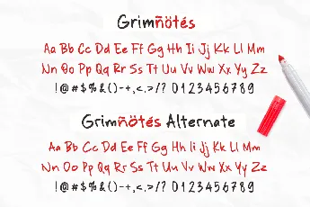 Grimnotes Demo font