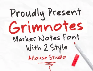 Grimnotes Demo font