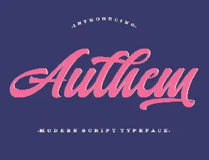 Authem Script font