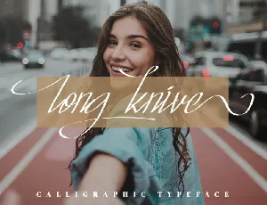 Long Knive Calligraphy font