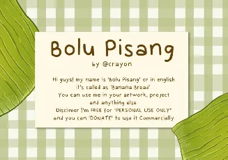 Bolu Pisang Display font