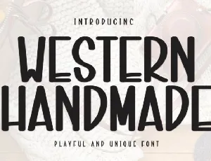 Western Handmade Display font