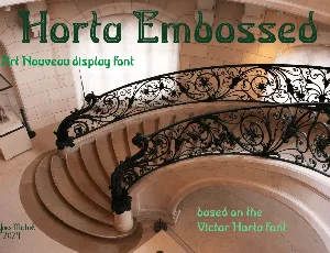 Horta Embossed font