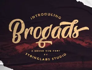 Brogads Script font