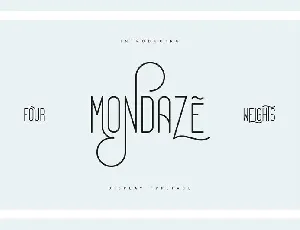 Mondaze font