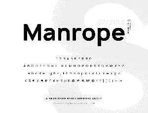 Manrope Family font