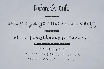 Pubarash Lulu Demo font