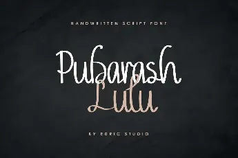 Pubarash Lulu Demo font