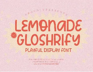 NCL Lemonade Gloshrify font