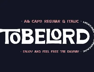 Tobelord font